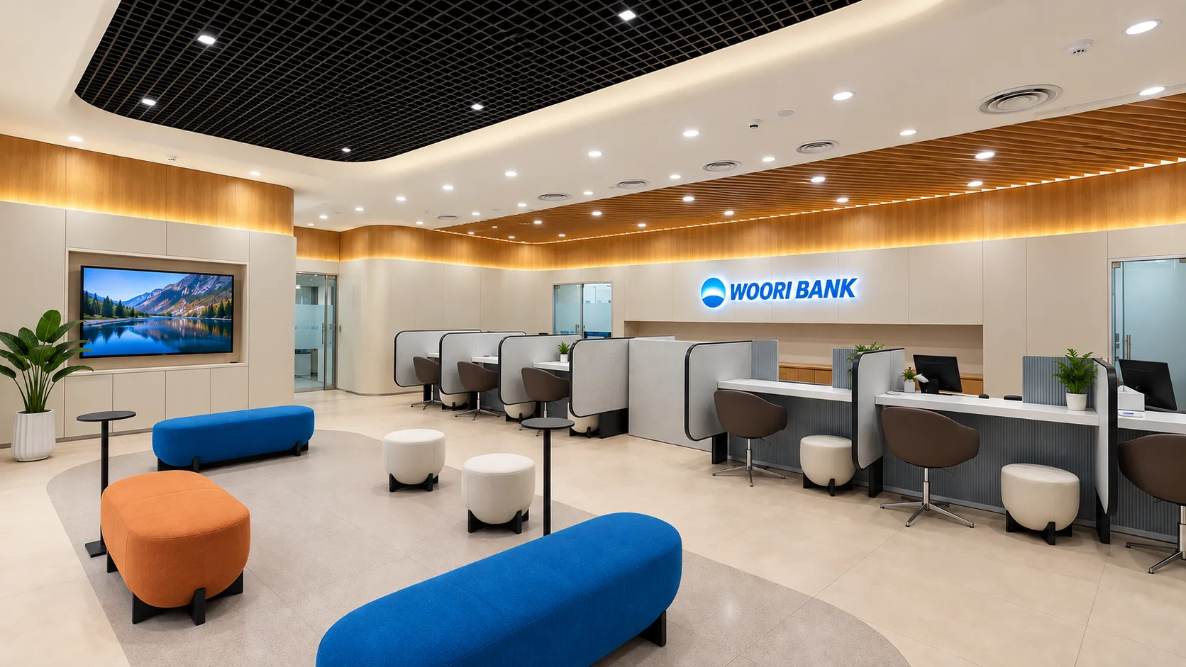 woori bank interior